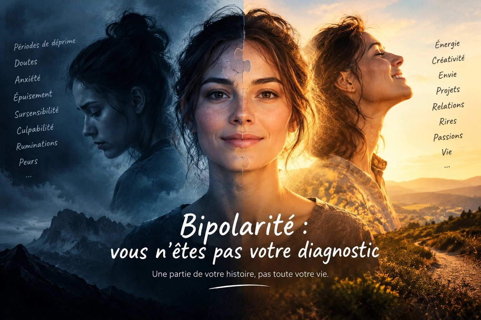 Femme bipolaire qui se réunit