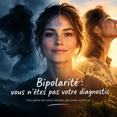 Femme bipolaire qui se réunit